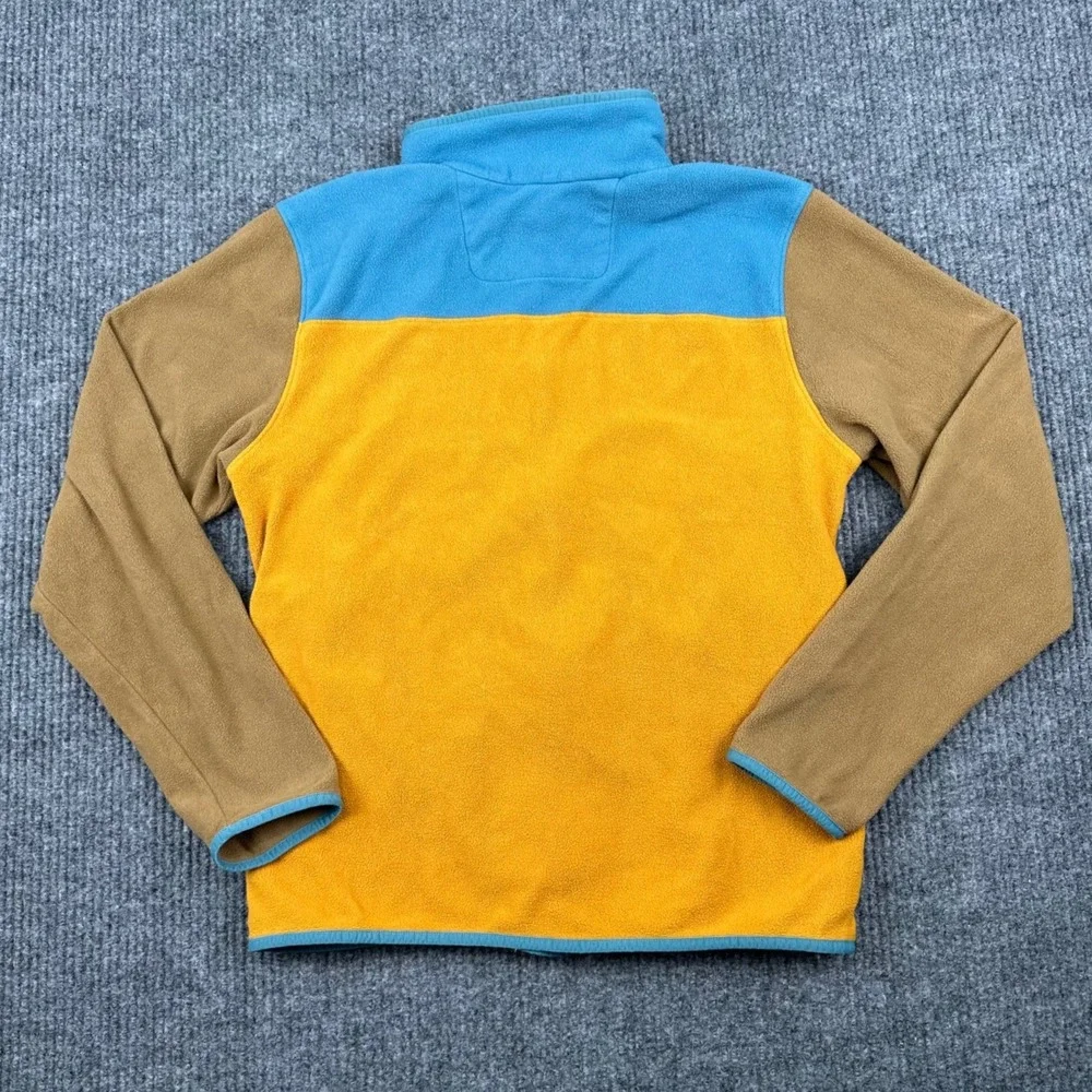 The North Face Denali Fleece Jacket Mens Medium Blue Yellow Colorblock Zip Up